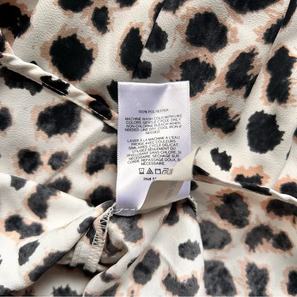 Express Animal Print Belted Shirt Dress Size Small Excellent Condition - Picture 5 of 6